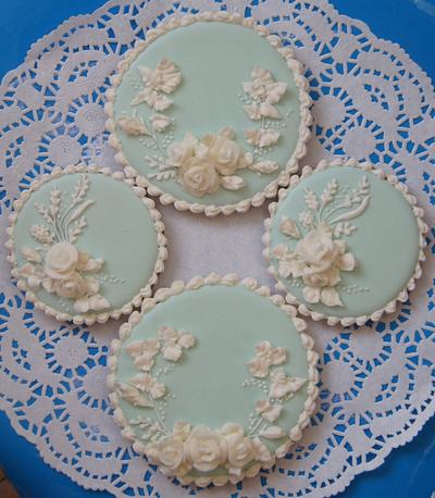 Cookies - White rose - Cake by Sweet pear	