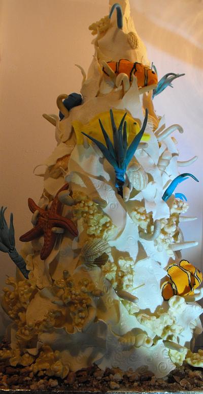 Coral Wedding Cake - Cake by Crazy Cakes Almeria