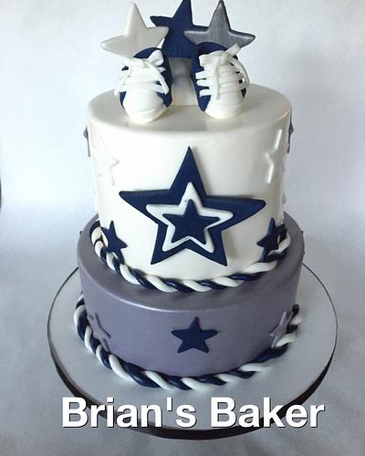 Cowboys baby... No Really... Cowboys and baby!  - Cake by Christy 