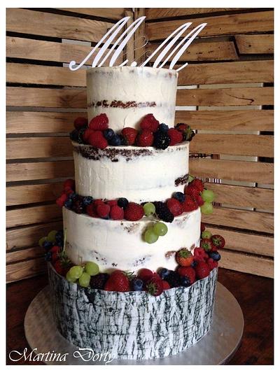naked wedding cake - Cake by sweetcakesmartina