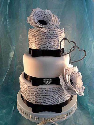 Love letters Decoupage wedding cake - Cake by Loopy