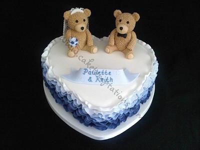 Blue ombre frill teddies - Cake by Cake Temptations (Julie Talbott)