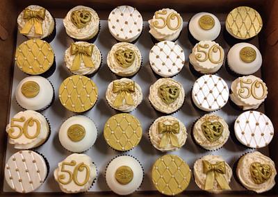 50th Anniversary Cupcakes - Cake by Melanie Mangrum