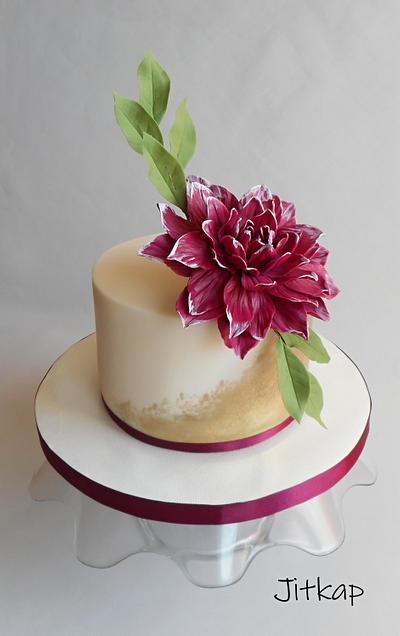 Dahlia flower cake - Cake by Jitkap