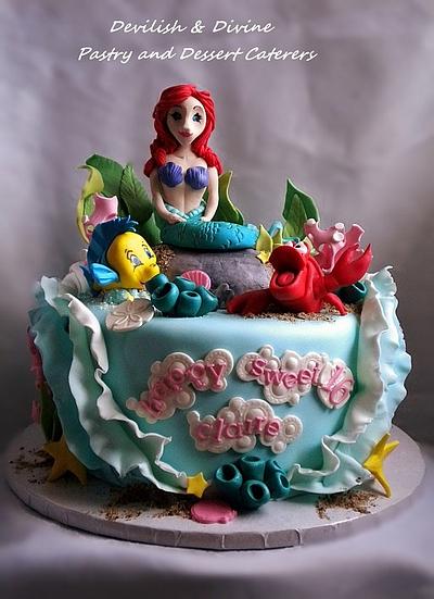 Mermaid Sweet 16 cake - Cake by DevilishDivine