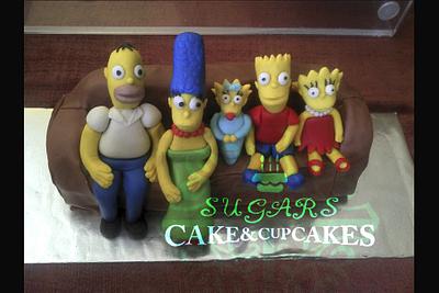 SIMPSON FAMILY - Cake by SUGARScakecupcakes