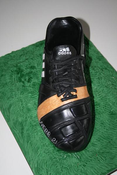 Football boot cake - Cake by Alison Lee