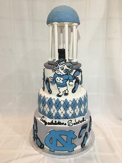 UNC Chapel Hill Graduation Cake - Cake by Brandy-The Icing & The Cake
