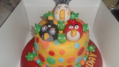 angry birds cake - Cake by cassie