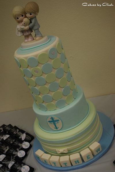 Double-barrel baptism cake - Cake by Aiah