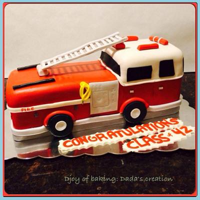 Firetruck cake  - Cake by Dadascreation