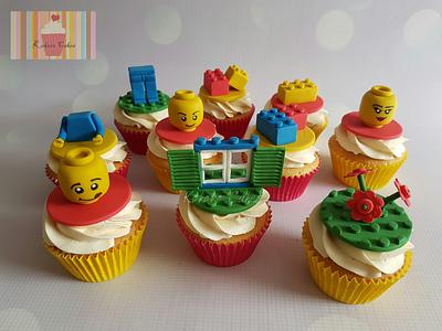 Lego cupcakes  - Cake by Kokoro Cakes by Kyoko Grussu