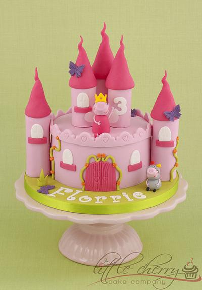 Princess Peppa and George the Brave castle cake - Cake by Little Cherry