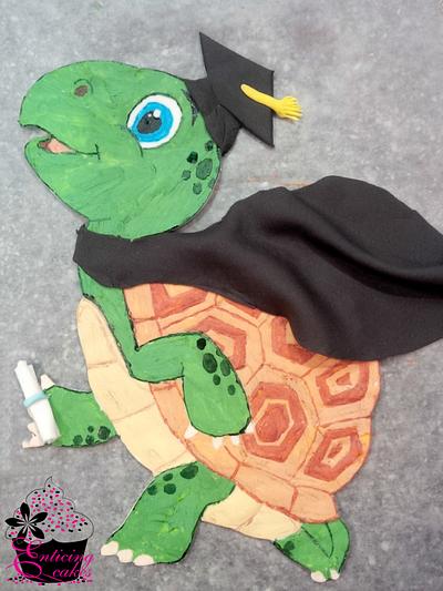 The Racing Turtle Graduate - Cake by Enticing Cakes Inc.