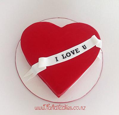 I Love U - Cake by Fantail Cakes