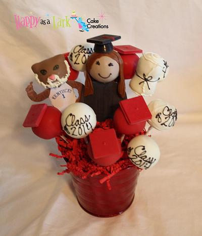 Graduation cakepops - Cake by Happy As A Lark Cake Creations