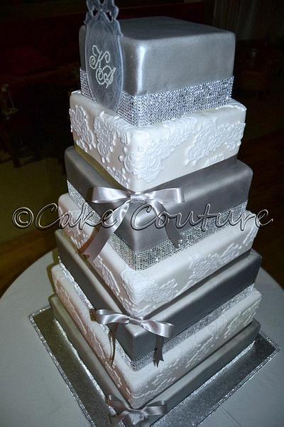 Silver and lace - Cake by Cake Couture Marbella