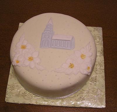 christmas cake with a church - Cake by Anka