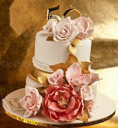 Golden Anniversary - Cake by The Hot Pink Cake Studio by Ipshita
