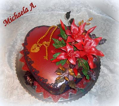 Red heart - Cake by Mischel cakes