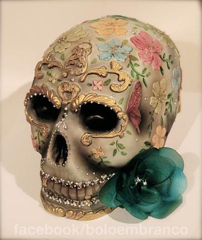 Mexican Skull [Dia de los Muertos] - Cake by Bolo em Branco [by Margarida Duarte]
