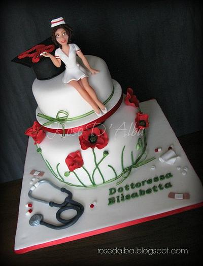 Nursing Degree - Cake by Rose D' Alba cake designer