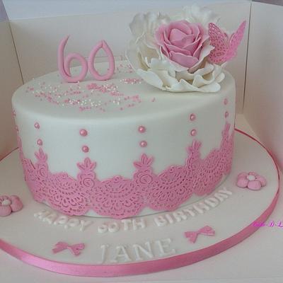 60th Birthday  - Cake by Sweet Lakes Cakes