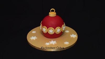 Christmas Ornament Cake - Cake by K's fondant Cakes