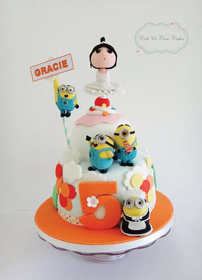 Agnas & Minions Birthday Cake - Cake by Cobi & Coco Cakes 