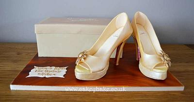 Louboutin Shoe Box Cake and Sugar Shoes - Cake by CakeyBake (Kirsty Low)