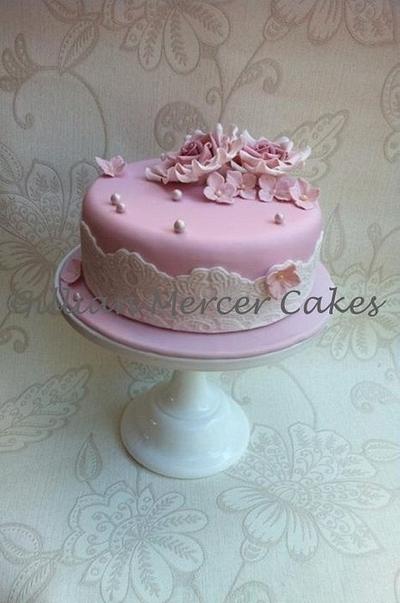 Vintage girly birthday cake - Cake by Gillian mercer cakes 
