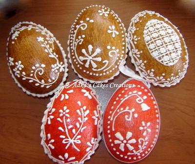 Gingerbread easter eggs :-) - Cake by AdkasCakesCreations