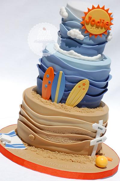Beach Graduation Cake - Cake by Lesley Wright