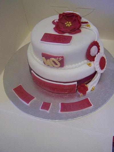 40th wedding anniversary cake - Cake by cupcakes of salisbury