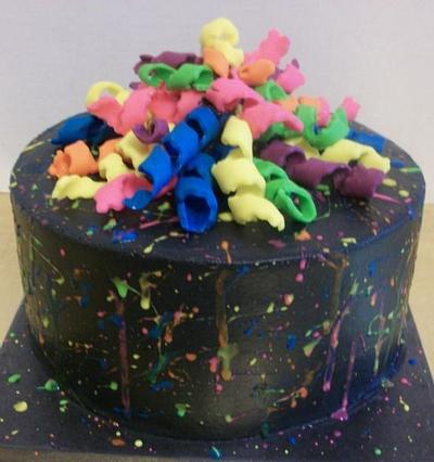 Splatter Paint Cake - Cake by Tracy's Custom Cakery LLC