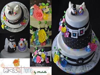 A Happy, Black & White Wedding Cake! :-) - Cake by cakesathome
