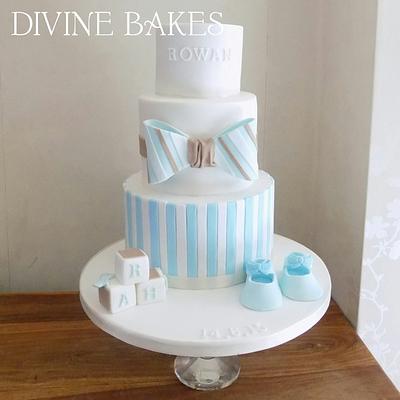 Baby boys Christening cake - Cake by Divine Bakes
