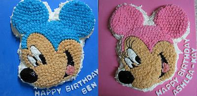 Mickey and Minnie Mouse Cakes - Cake by Lydia Evans
