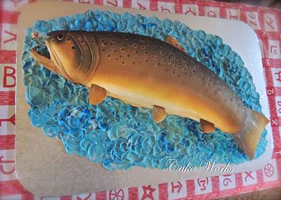 Brown Trout Groom's Cake - Cake by Alisa Seidling
