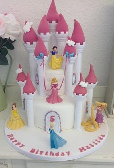 Disney Princess 2 Tier Castle Cake - Cake by Babycakes & Roses Cakecraft