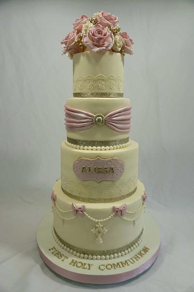 Communion Cake - Cake by Custom Cakes by Ann Marie