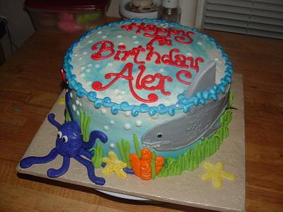 Alex's Shark Cake - Cake by Jennifer C.