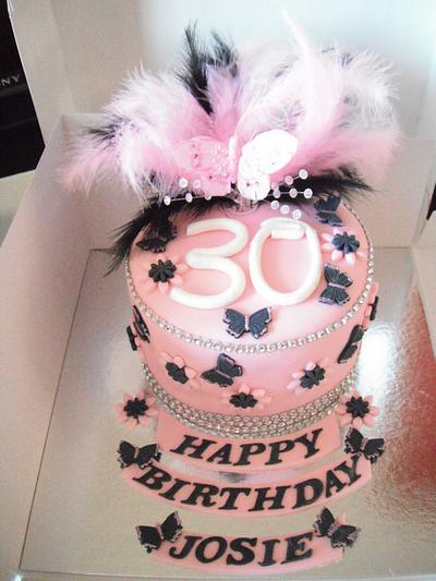 Pink & Black - Cake by Vanessa Platt  ... Ness's Cupcakes Stoke on Trent