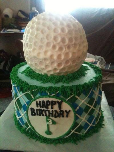 3D Golf Ball - Cake by Meghan