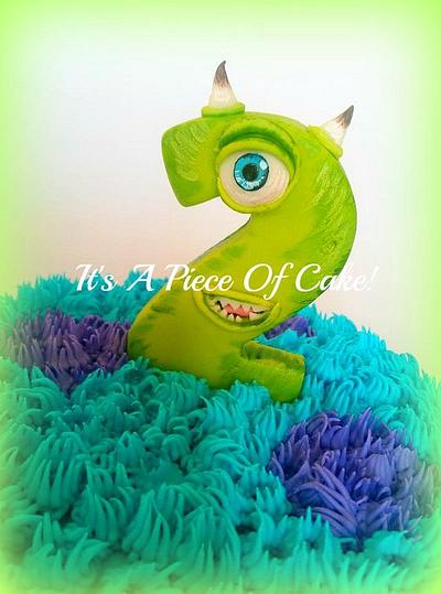 Monster Themed Smash Cake! - Cake by Rebecca