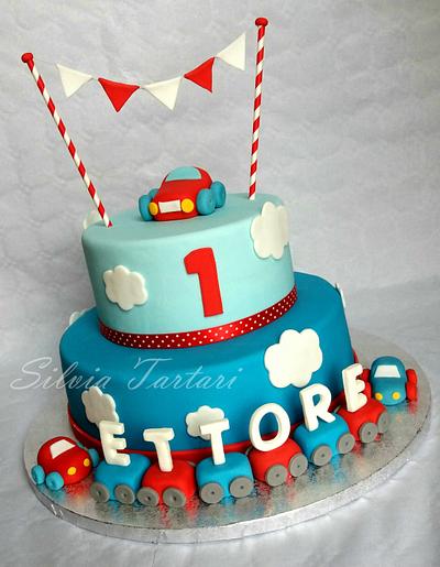 1st birthday cake cars theme - Cake by Silvia Tartari