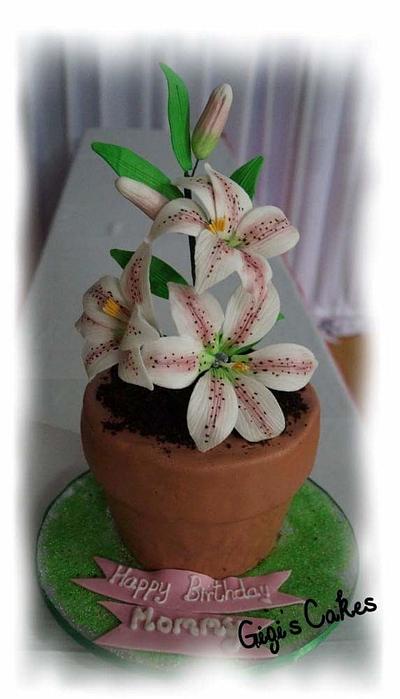 Suprise flower pot  - Cake by Miracles on Cakes by Anna