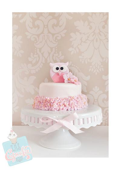 Pink Owl Ruffle Cake - Cake by The Smug Little Cupcake Factory