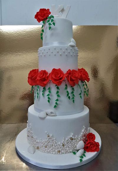 Tropical wedding cake - Cake by Mandy