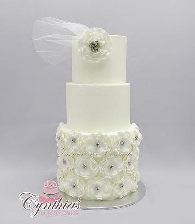 The White Wedding Cake - Cake by Cynthia Jones